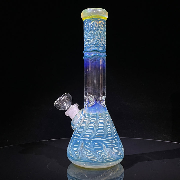 9" Color Rake Beaker Bong Glass Pipe Mary Jane's Glass