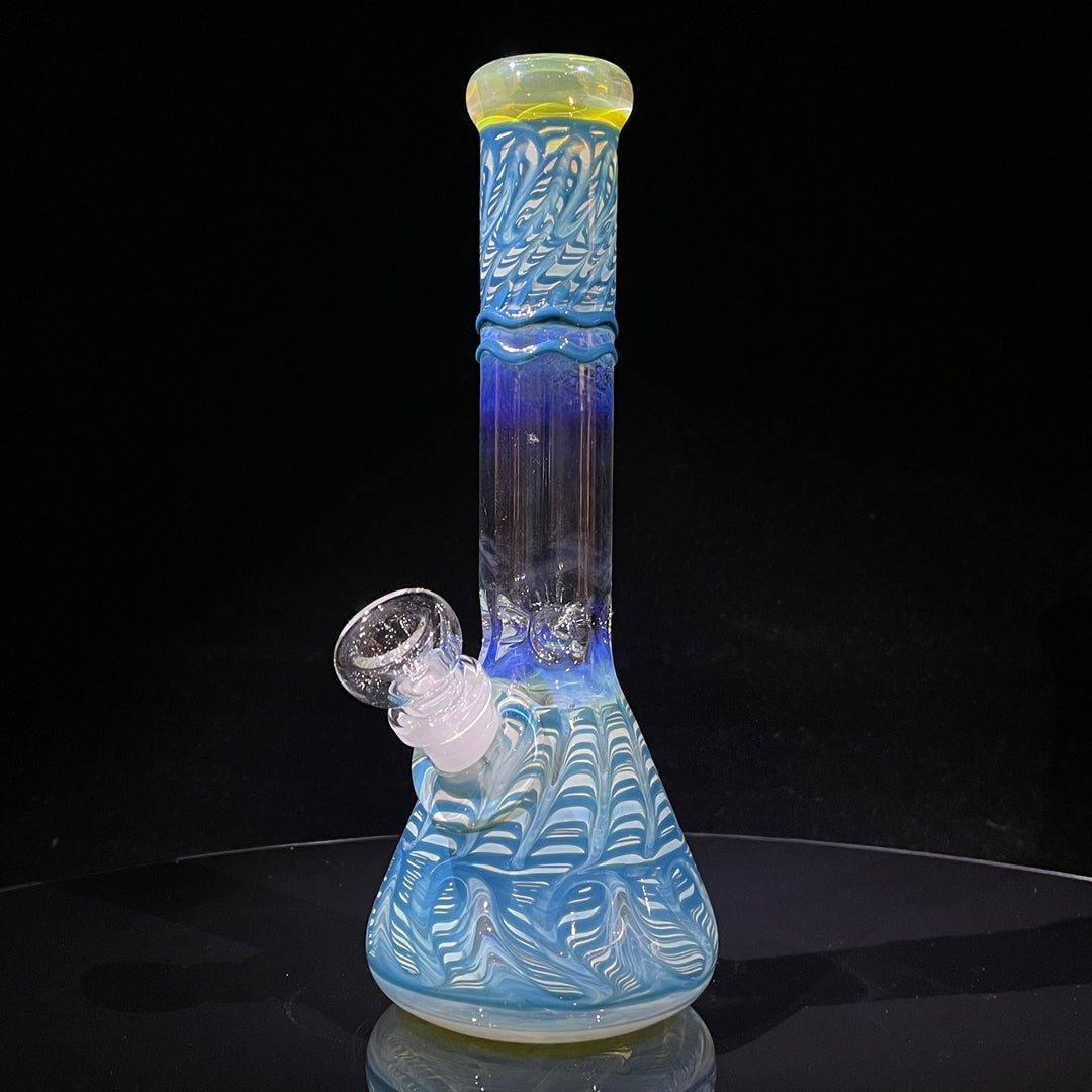 9" Color Rake Beaker Bong Glass Pipe Mary Jane's Glass