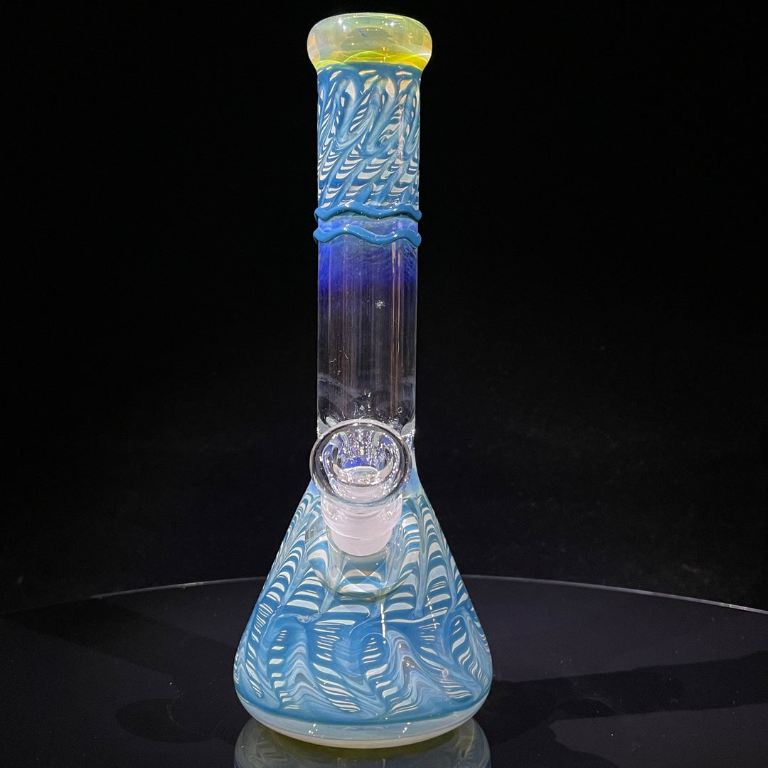 9" Color Rake Beaker Bong Glass Pipe Mary Jane's Glass