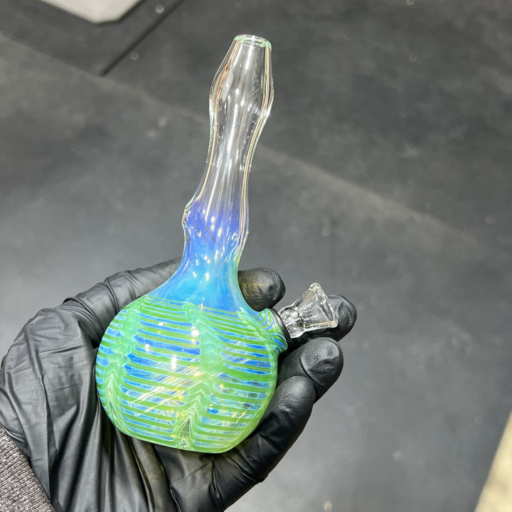 5" Fumed Color Rake Mini Bong Glass Pipe Mary Jane's Glass