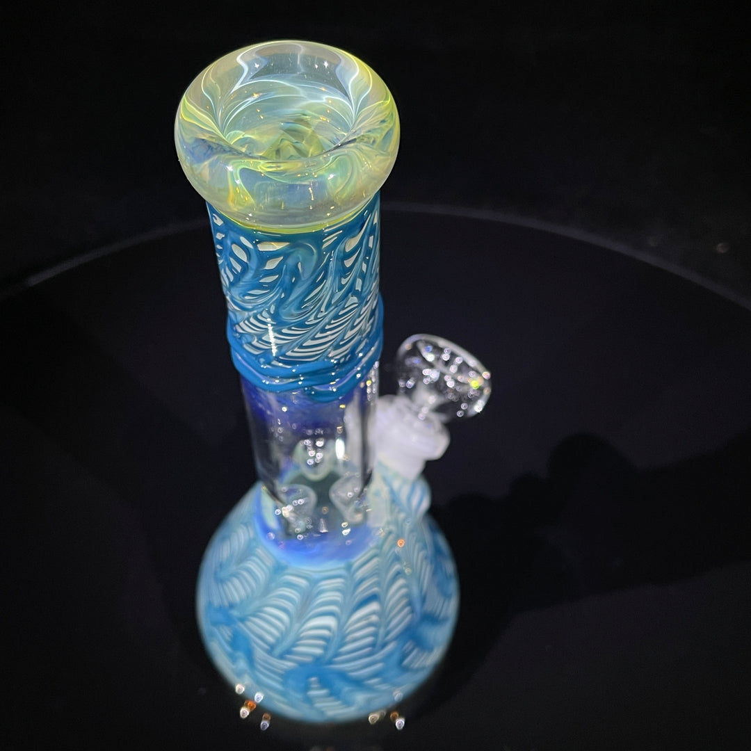 9" Color Rake Beaker Bong Glass Pipe Mary Jane's Glass