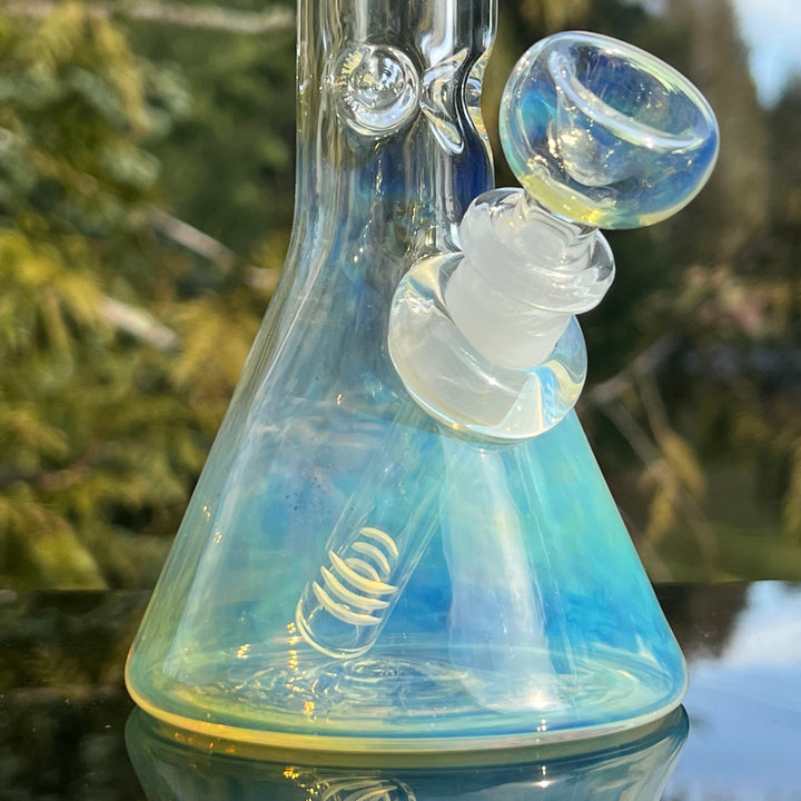 9" Fumed Beaker Bong Glass Pipe Mary Jane's Glass