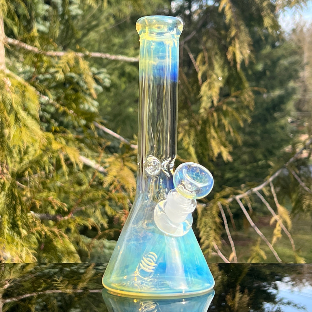 9" Fumed Beaker Bong Glass Pipe Mary Jane's Glass