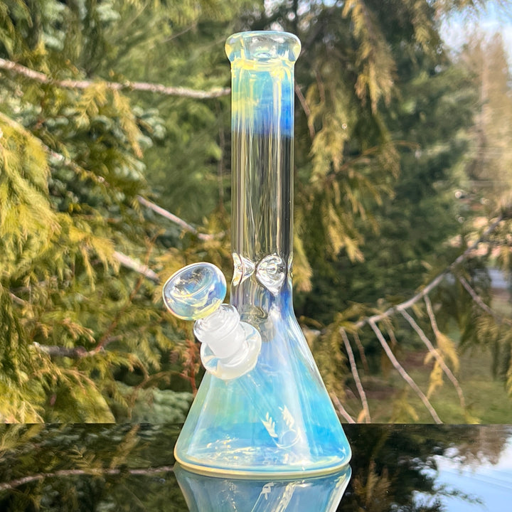 9" Fumed Beaker Bong Glass Pipe Mary Jane's Glass