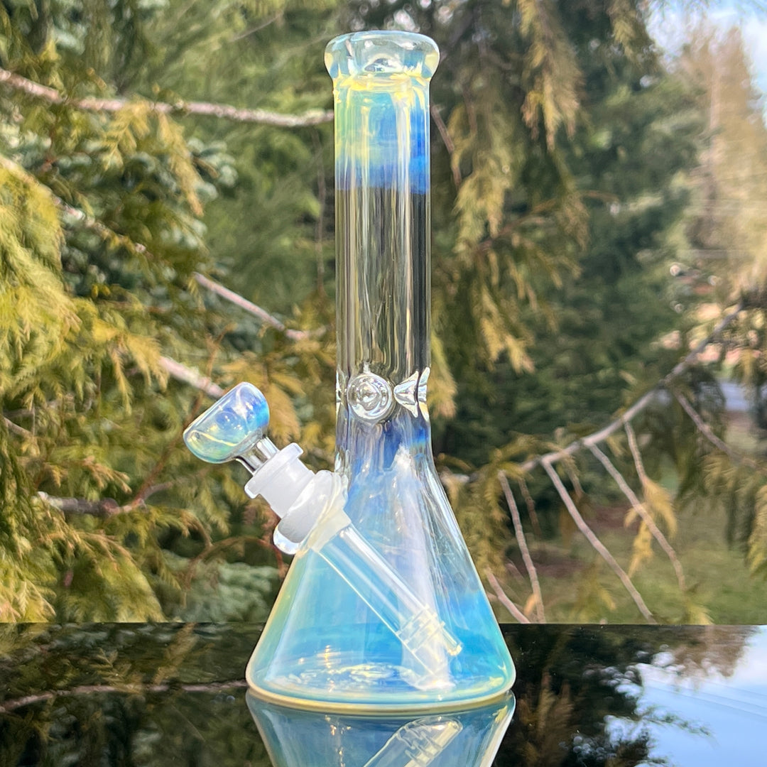 9" Fumed Beaker Bong Glass Pipe Mary Jane's Glass