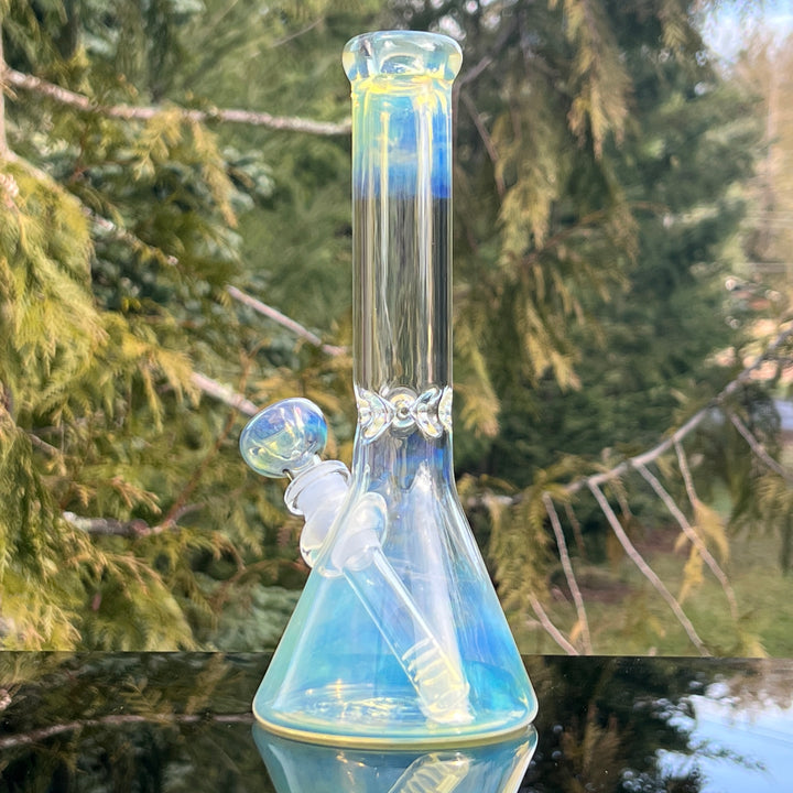 9" Fumed Beaker Bong Glass Pipe Mary Jane's Glass