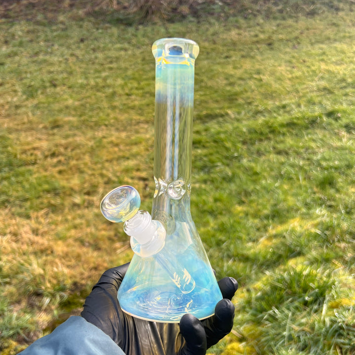 9" Fumed Beaker Bong Glass Pipe Mary Jane's Glass