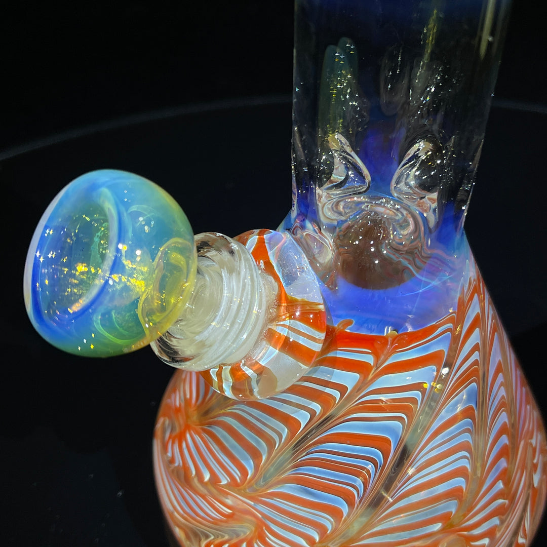 9" Color Rake Beaker Bong Glass Pipe Mary Jane's Glass