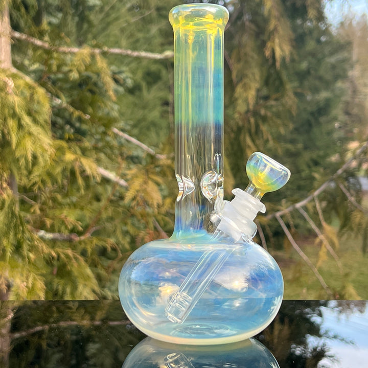 9" Fumed Bubble Bong Glass Pipe Mary Jane's Glass