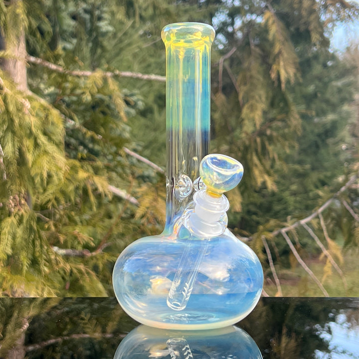 9" Fumed Bubble Bong Glass Pipe Mary Jane's Glass