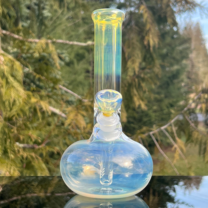 9" Fumed Bubble Bong Glass Pipe Mary Jane's Glass