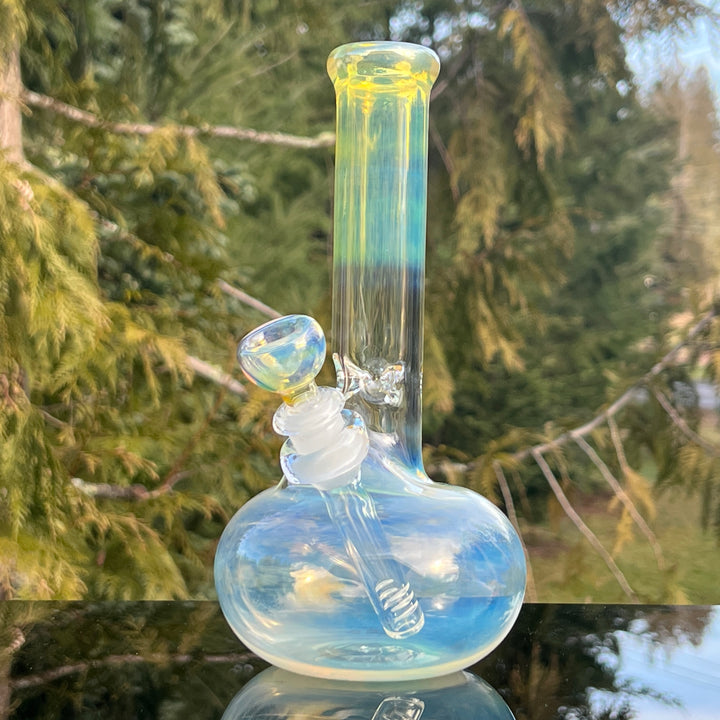 9" Fumed Bubble Bong Glass Pipe Mary Jane's Glass