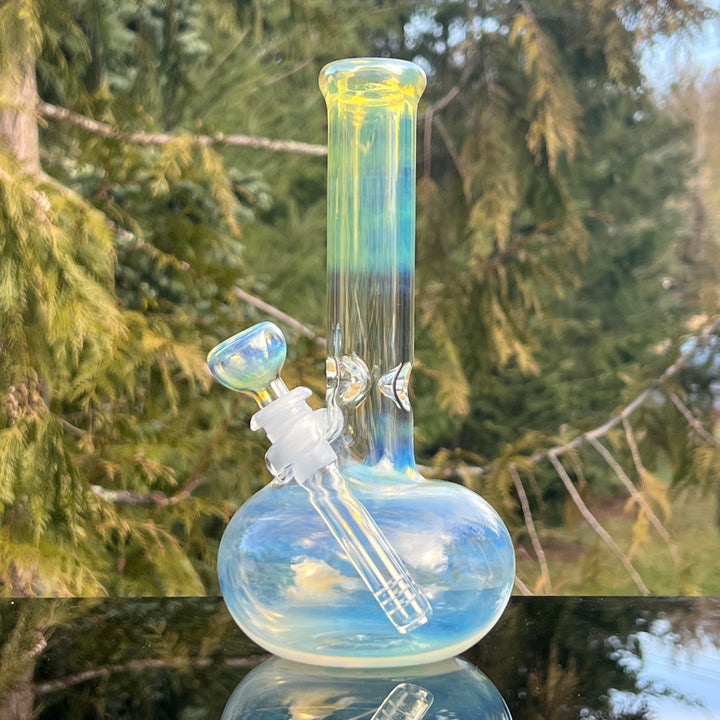 9" Fumed Bubble Bong Glass Pipe Mary Jane's Glass