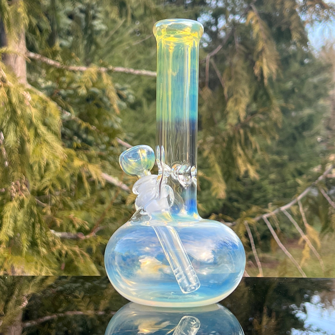 9" Fumed Bubble Bong Glass Pipe Mary Jane's Glass