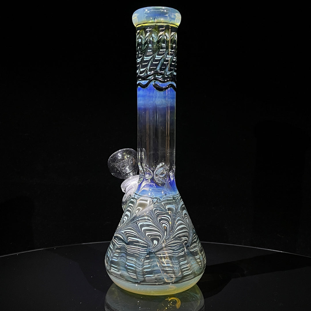 9" Color Rake Beaker Bong Glass Pipe Mary Jane's Glass