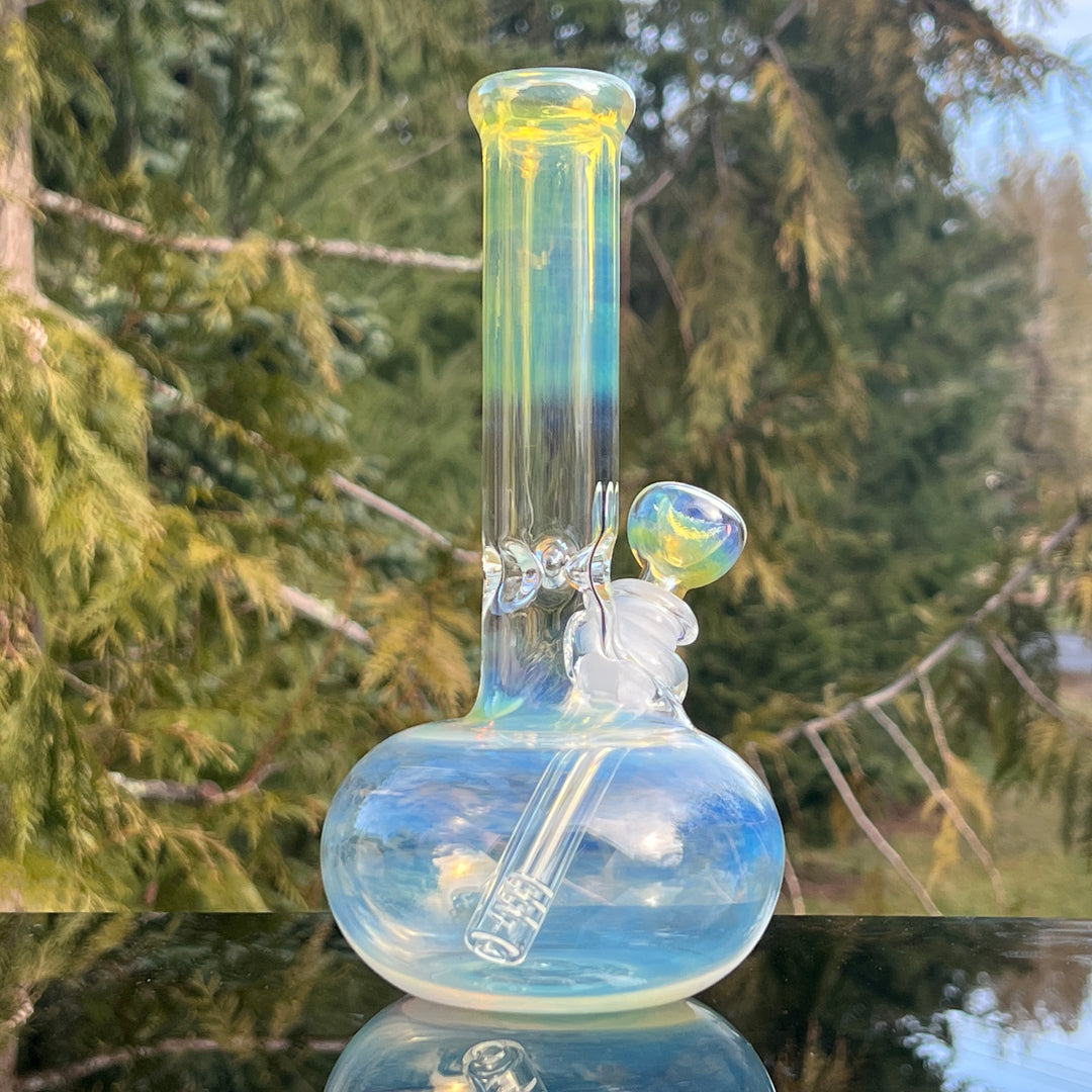 9" Fumed Bubble Bong Glass Pipe Mary Jane's Glass