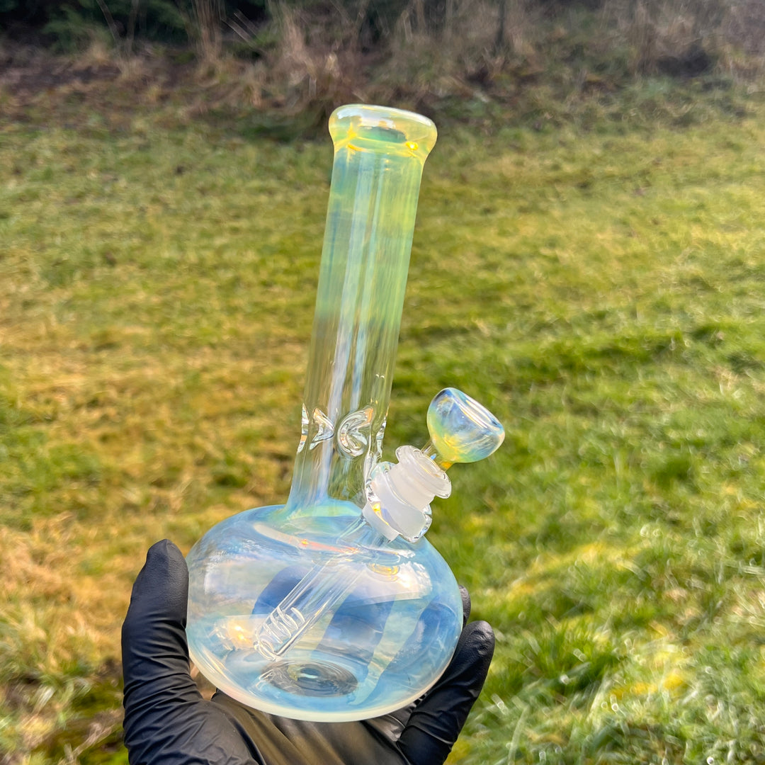 9" Fumed Bubble Bong Glass Pipe Mary Jane's Glass