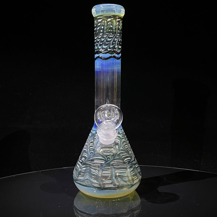 9" Color Rake Beaker Bong Glass Pipe Mary Jane's Glass