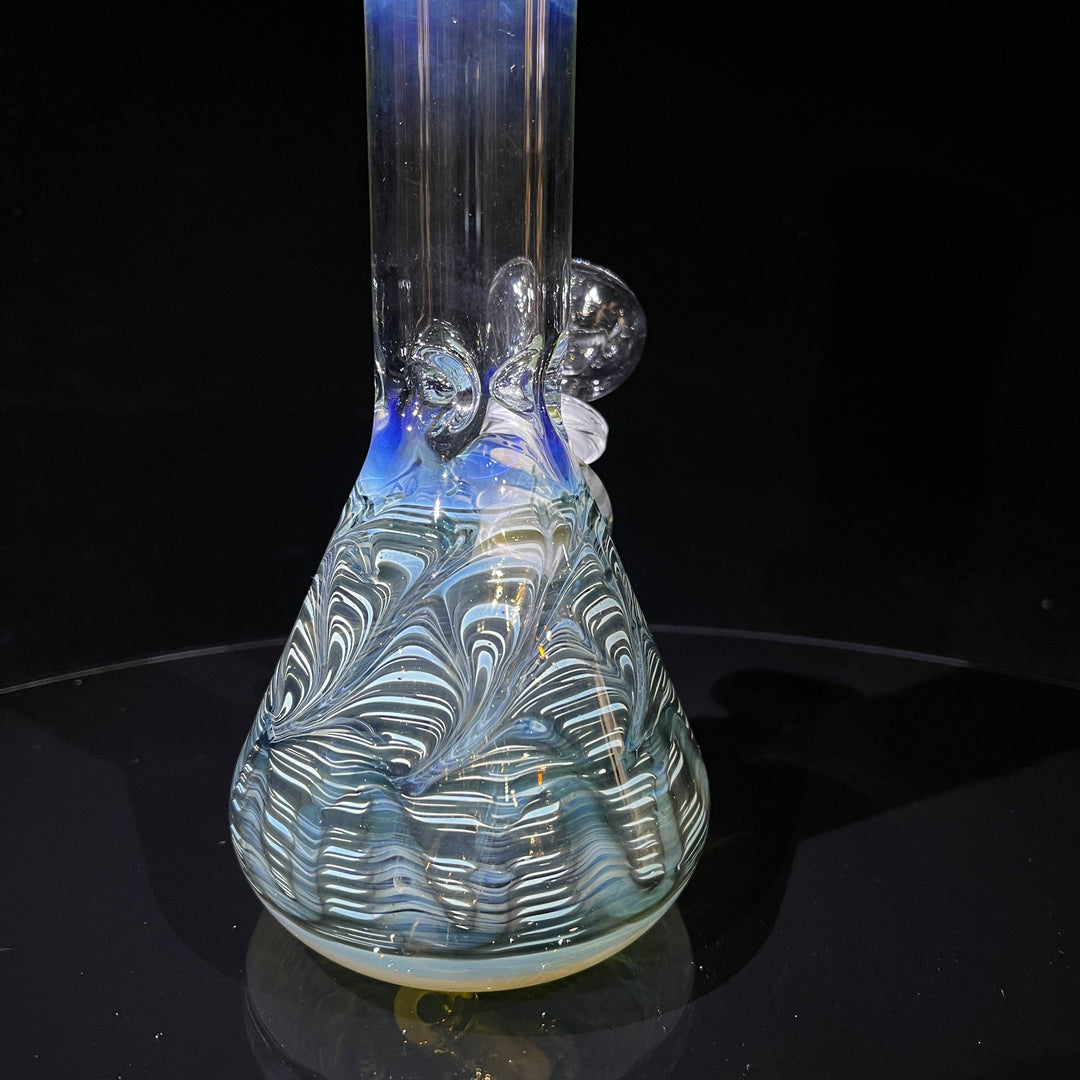 9" Color Rake Beaker Bong Glass Pipe Mary Jane's Glass