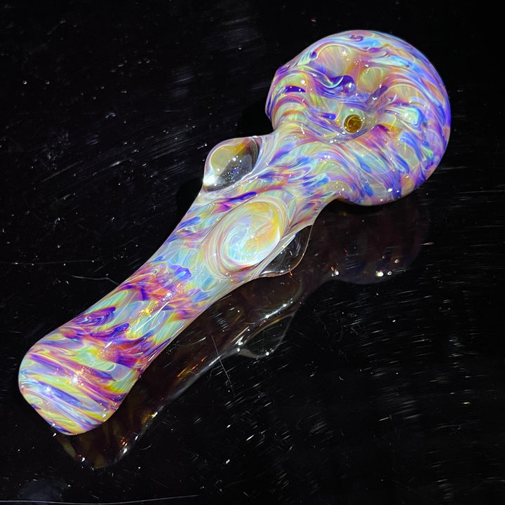 Multi-colored Marble Spoon Glass Pipe Jedi Glassworks   