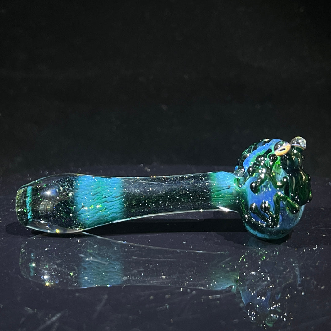 Green Frog Spoon Glass Pipe Beezy Glass   