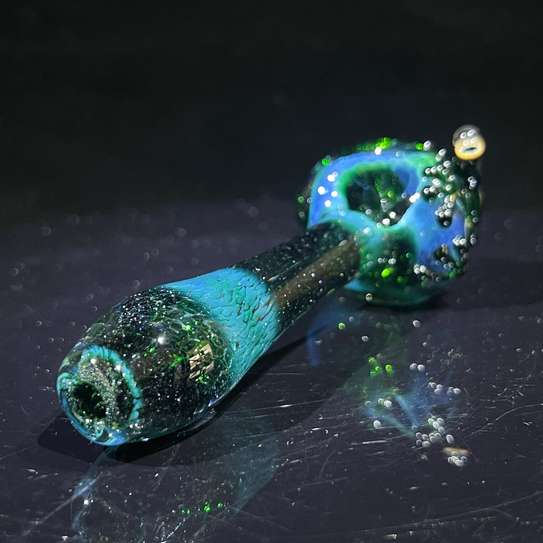 Green Frog Spoon Glass Pipe Beezy Glass   