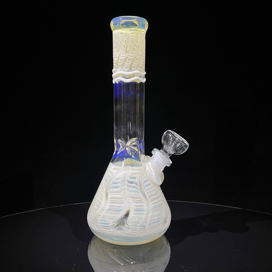 9" Color Rake Beaker Bong Glass Pipe Mary Jane's Glass