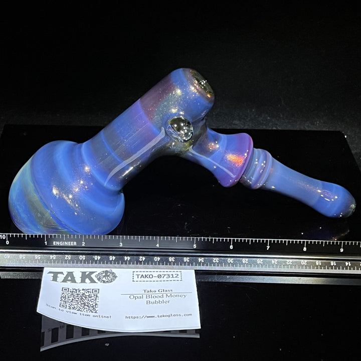 Opal Blood Money Bubbler Glass Pipe Tako Glass