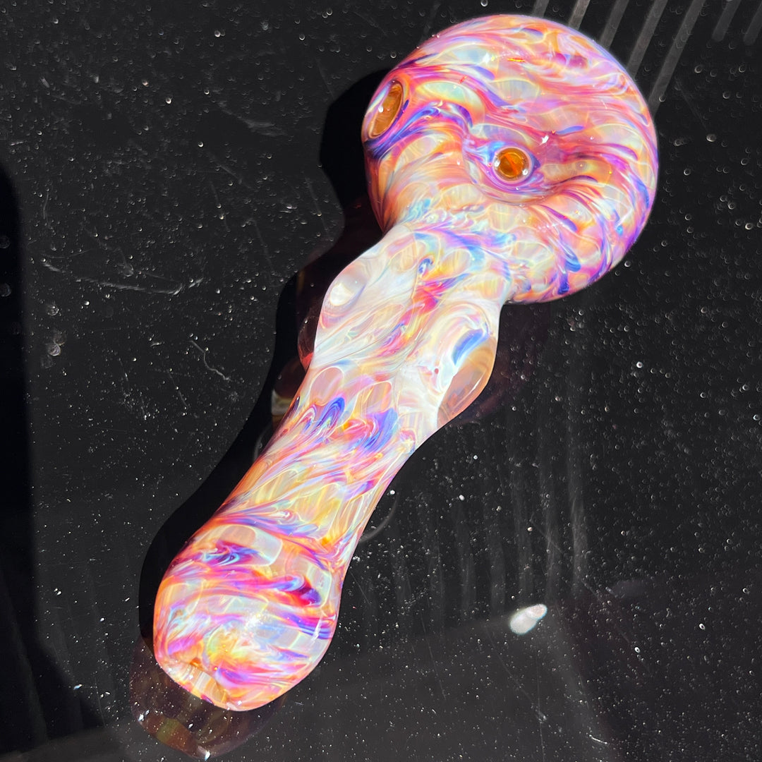 Multi-colored Marble Spoon Glass Pipe Jedi Glassworks   