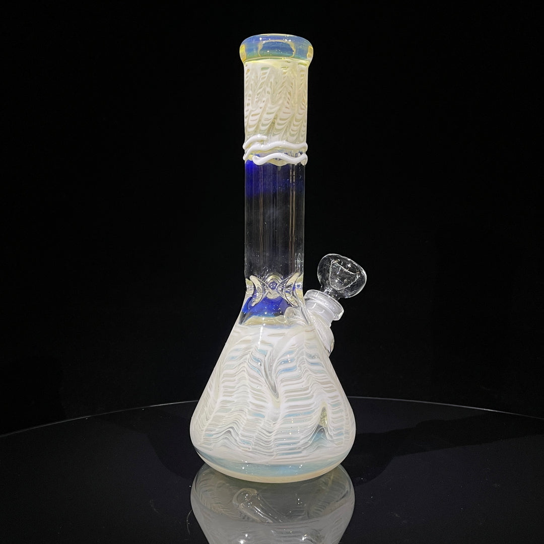 9" Color Rake Beaker Bong Glass Pipe Mary Jane's Glass