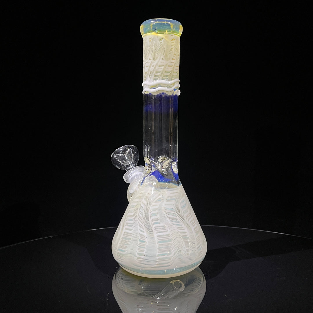 9" Color Rake Beaker Bong Glass Pipe Mary Jane's Glass