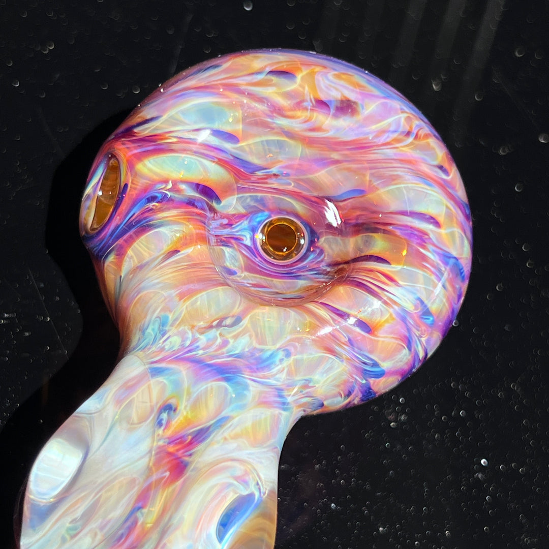 Multi-colored Marble Spoon Glass Pipe Jedi Glassworks   