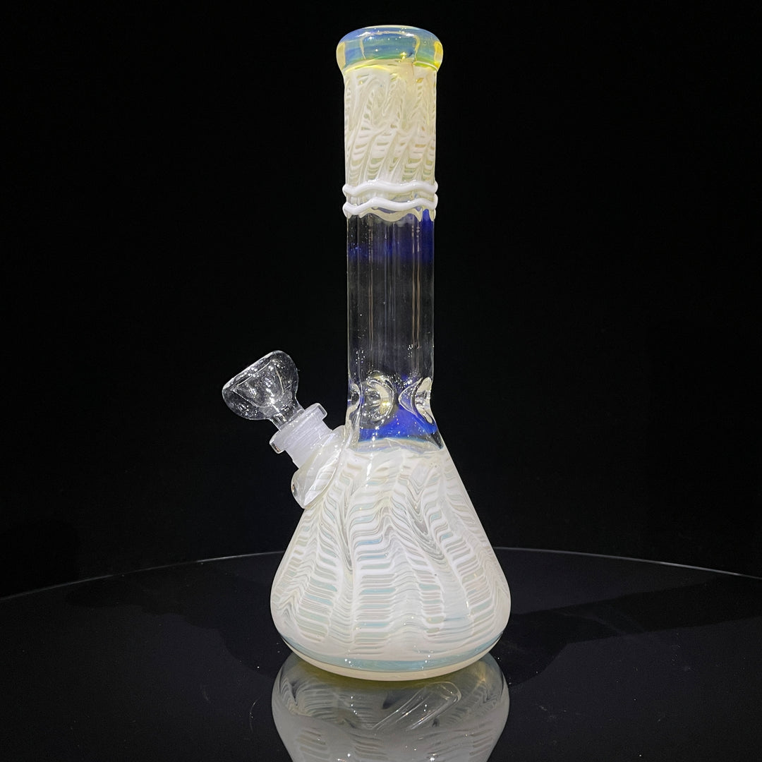 9" Color Rake Beaker Bong Glass Pipe Mary Jane's Glass