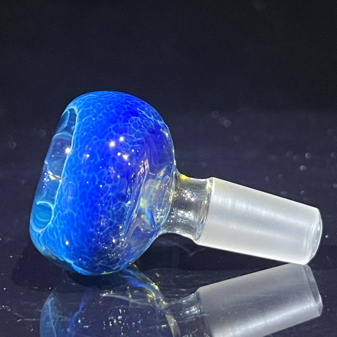 14 mm Blue Frit Mushroom PullSlide Accessory Beezy Glass   