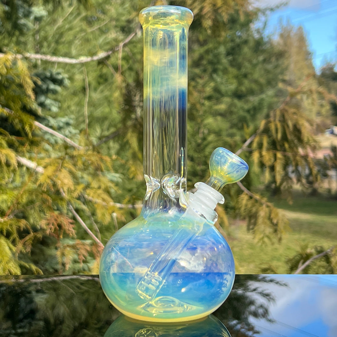 9" Fumed Bubble Bong Glass Pipe Mary Jane's Glass