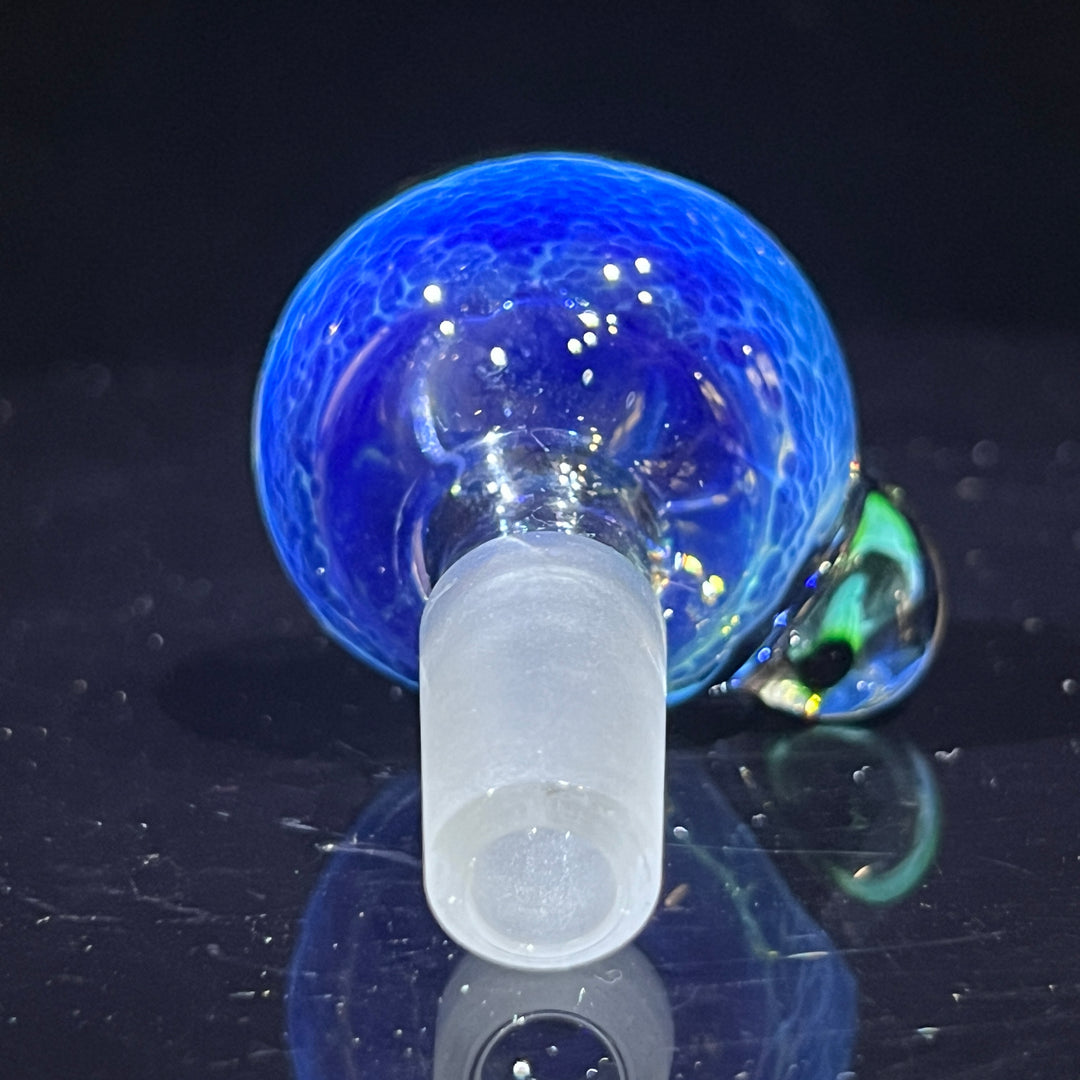 14 mm Blue Frit Mushroom PullSlide Accessory Beezy Glass   