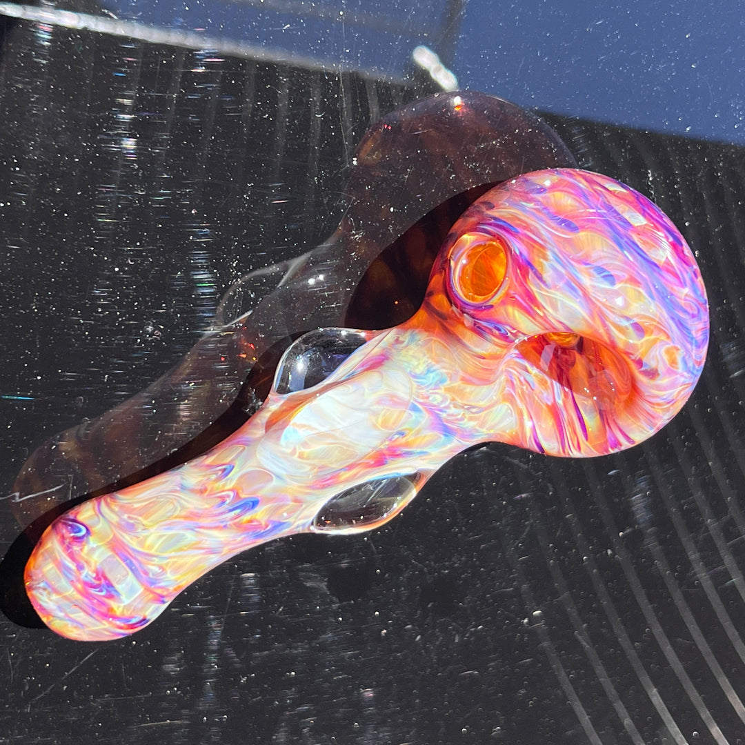 Multi-colored Marble Spoon Glass Pipe Jedi Glassworks   