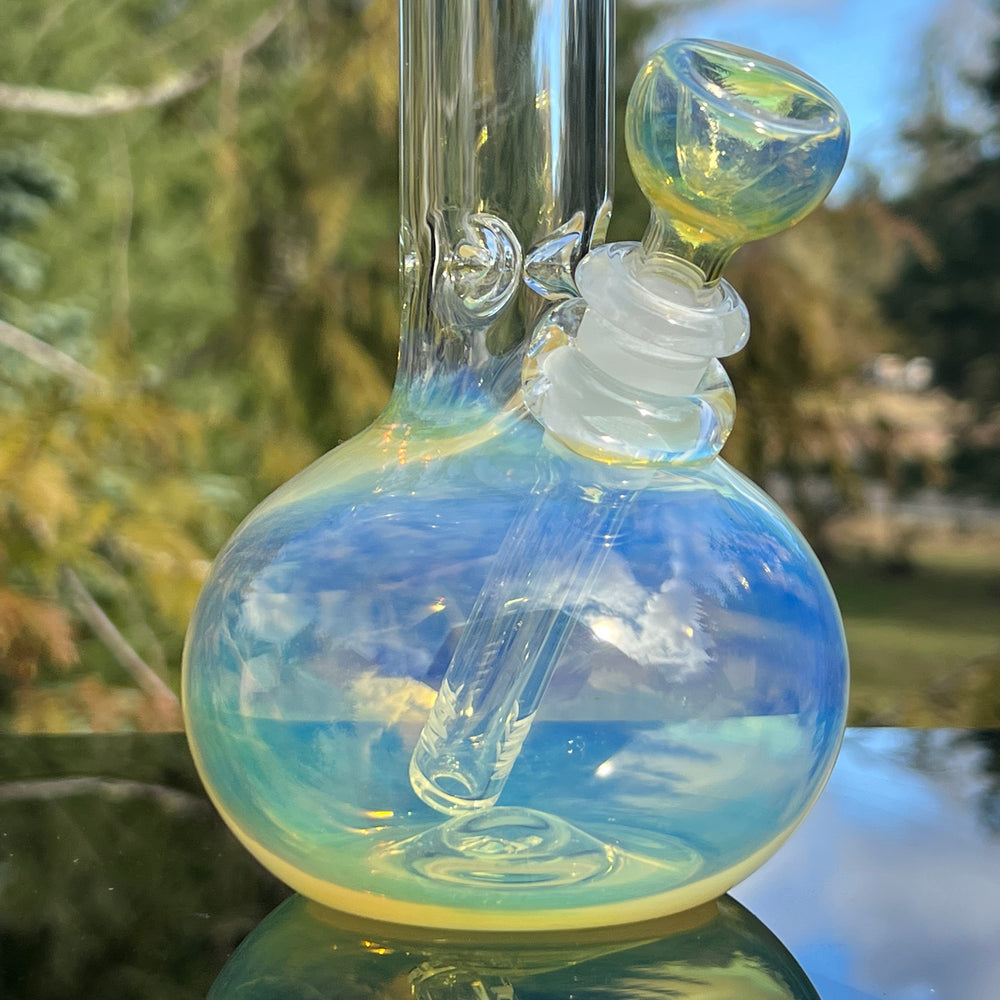 9" Fumed Bubble Bong Glass Pipe Mary Jane's Glass