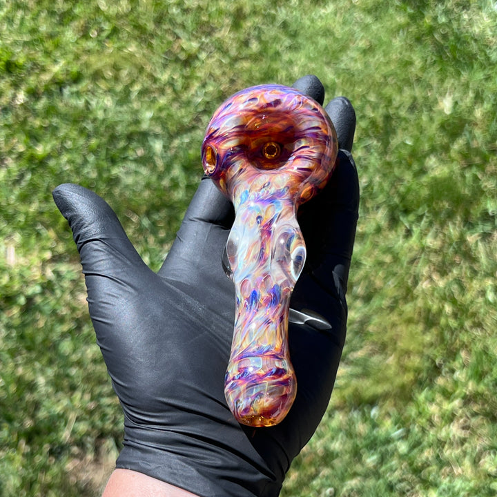 Multi-colored Marble Spoon Glass Pipe Jedi Glassworks   