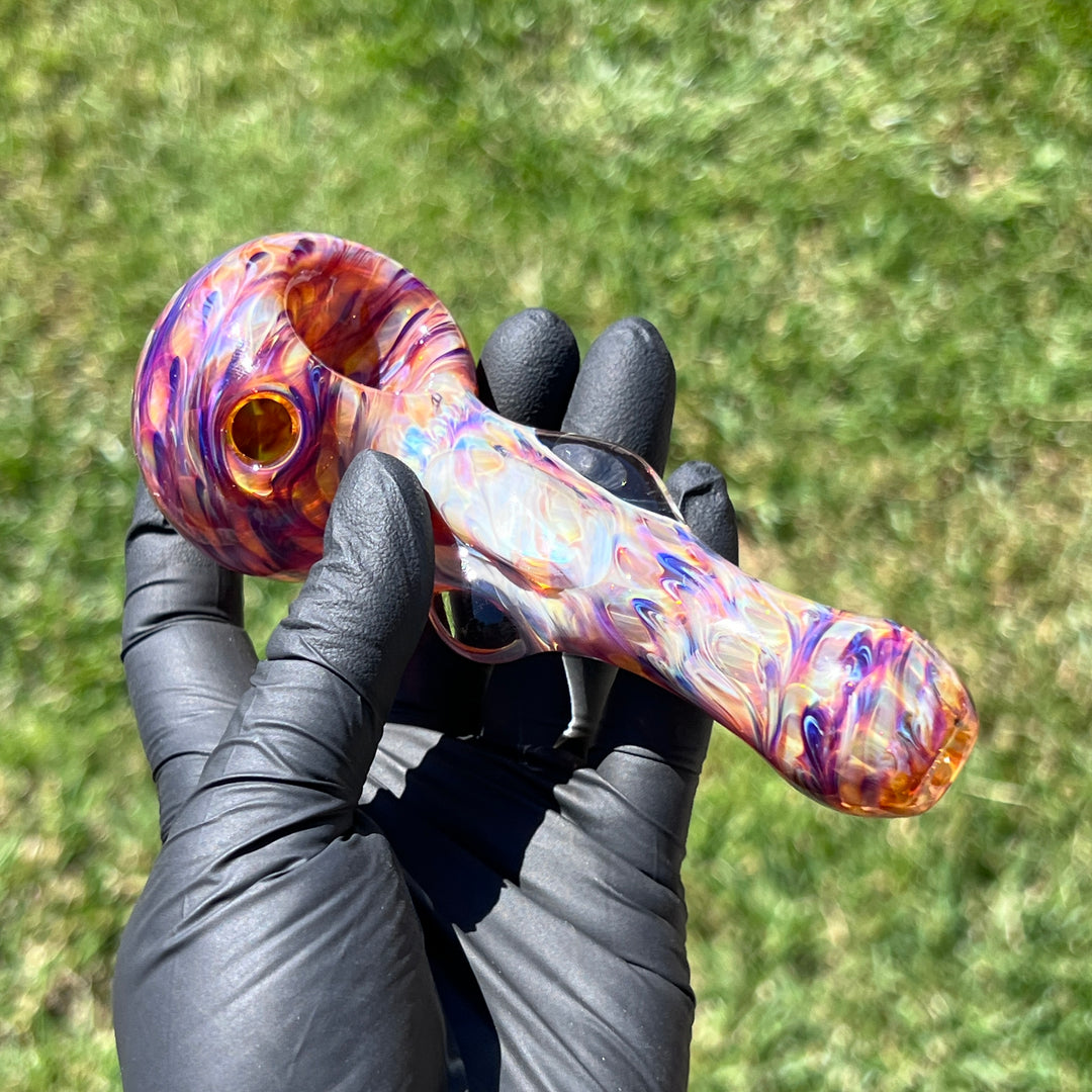 Multi-colored Marble Spoon Glass Pipe Jedi Glassworks   