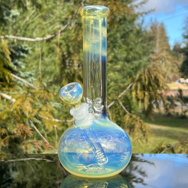 9" Fumed Bubble Bong Glass Pipe Mary Jane's Glass