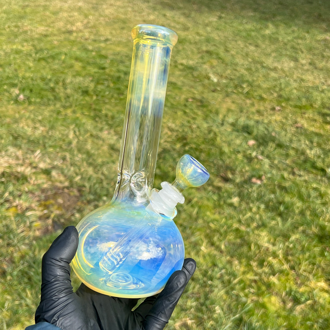 9" Fumed Bubble Bong Glass Pipe Mary Jane's Glass