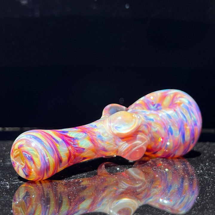 Multi-colored Marble Spoon Glass Pipe Jedi Glassworks   