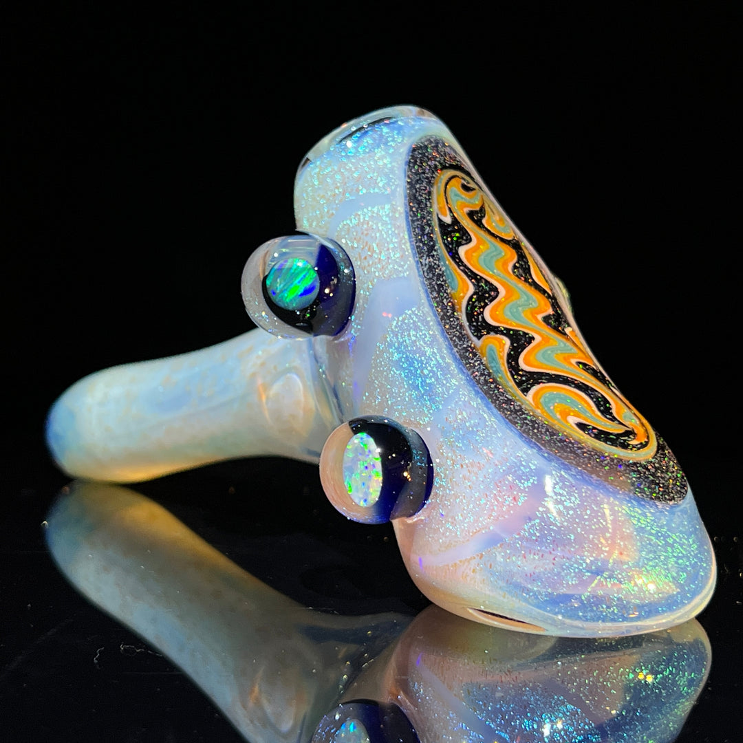 Ghost Opal Dichro Hammer Glass Pipe Tako Glass   