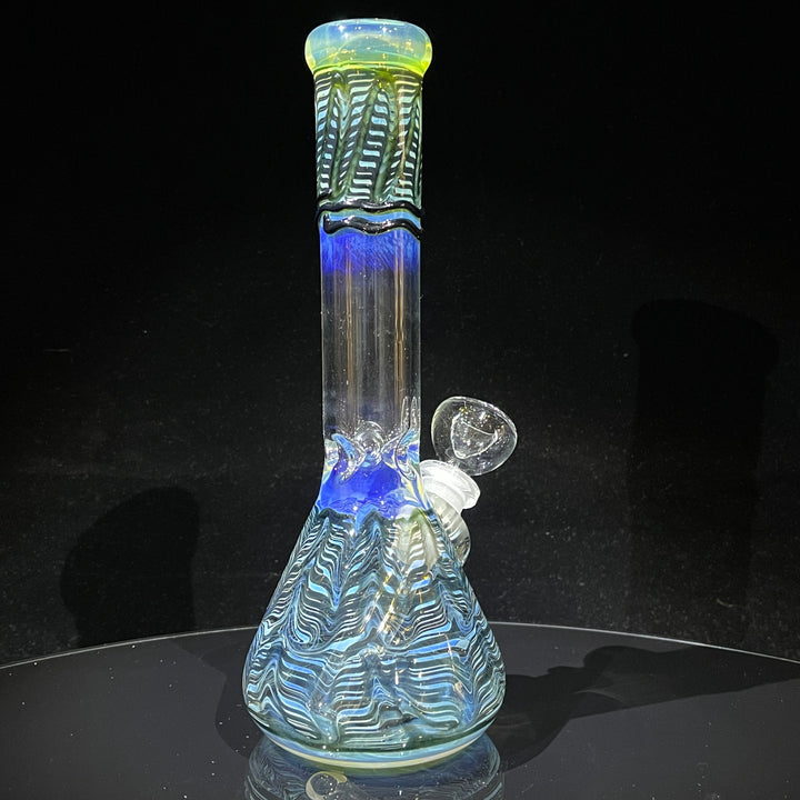 9" Color Rake Beaker Bong Glass Pipe Mary Jane's Glass