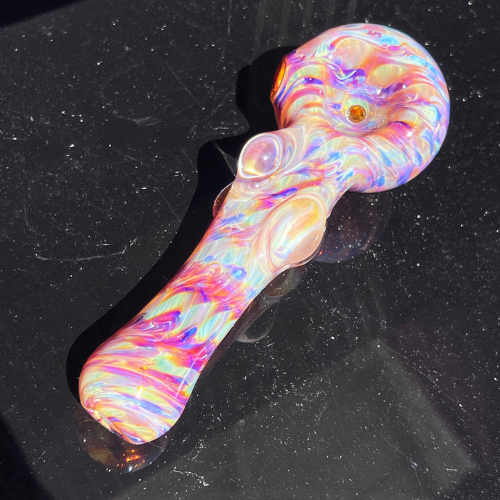 Multi-colored Marble Spoon Glass Pipe Jedi Glassworks   