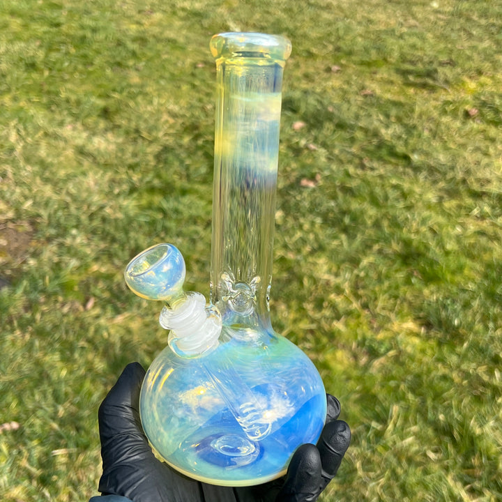 9" Fumed Bubble Bong Glass Pipe Mary Jane's Glass