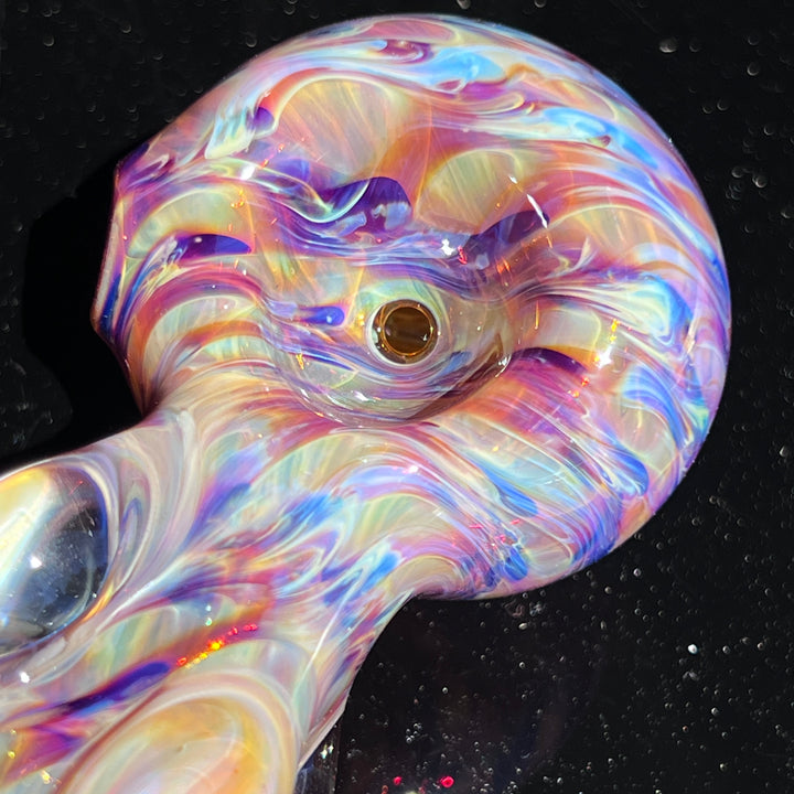 Multi-colored Marble Spoon Glass Pipe Jedi Glassworks   