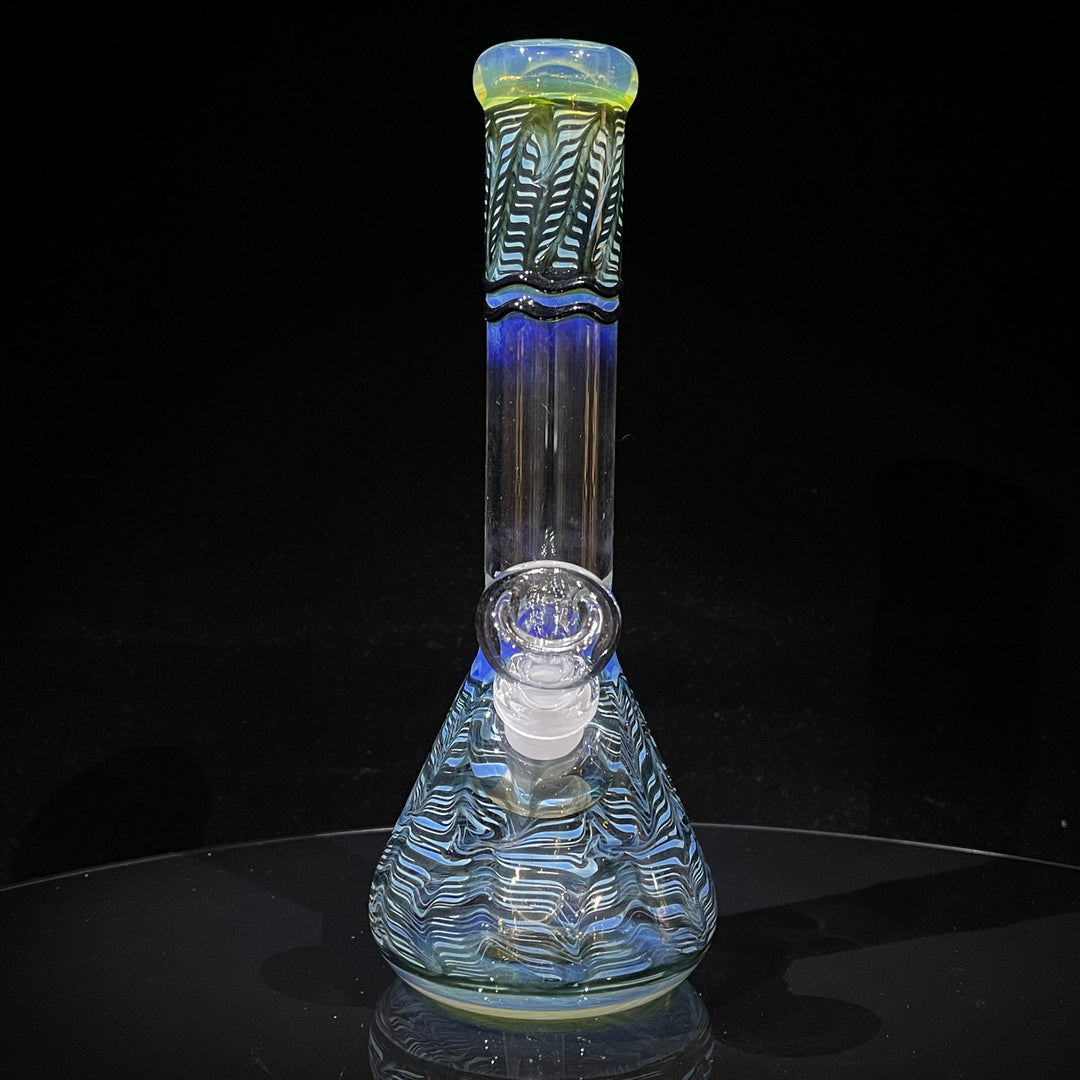 9" Color Rake Beaker Bong Glass Pipe Mary Jane's Glass