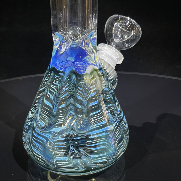 9" Color Rake Beaker Bong Glass Pipe Mary Jane's Glass